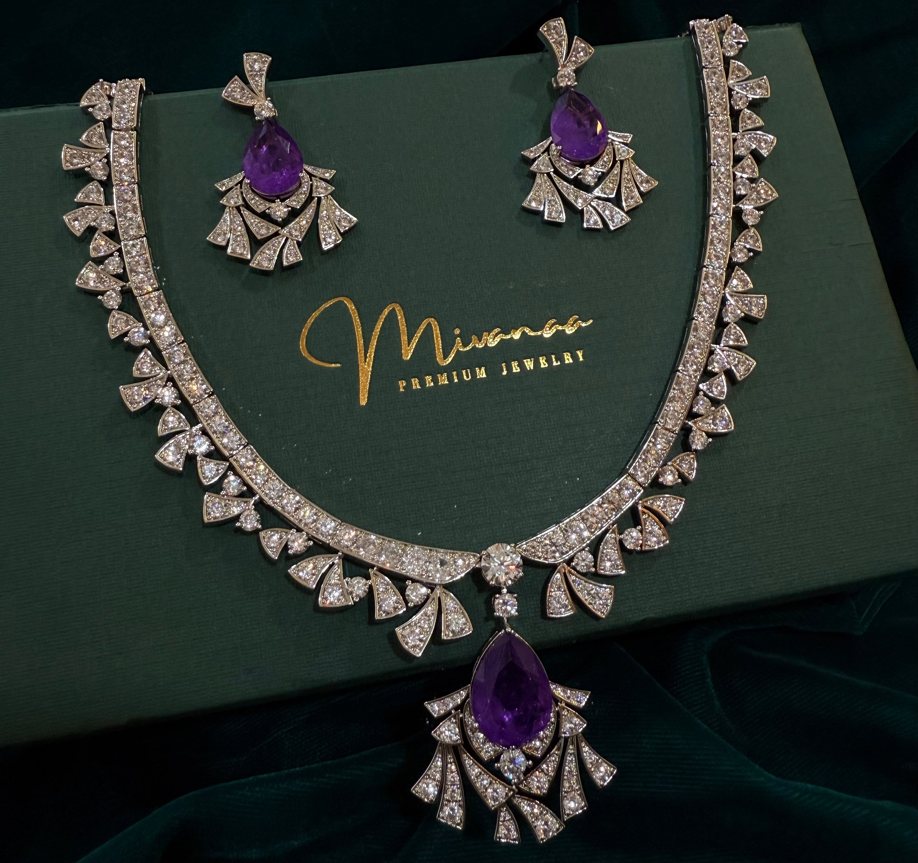 Austrian Crystal Purple Royal Luxury-Mivanaa